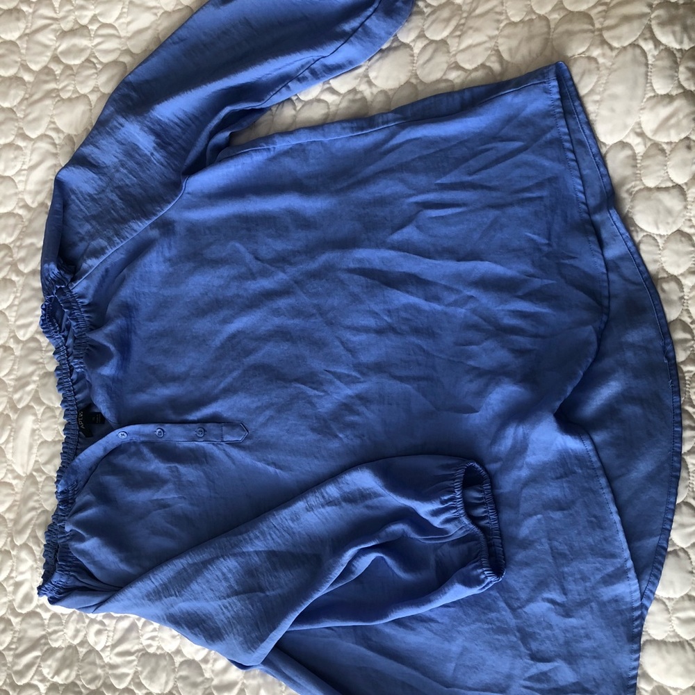 Silky blue blouse